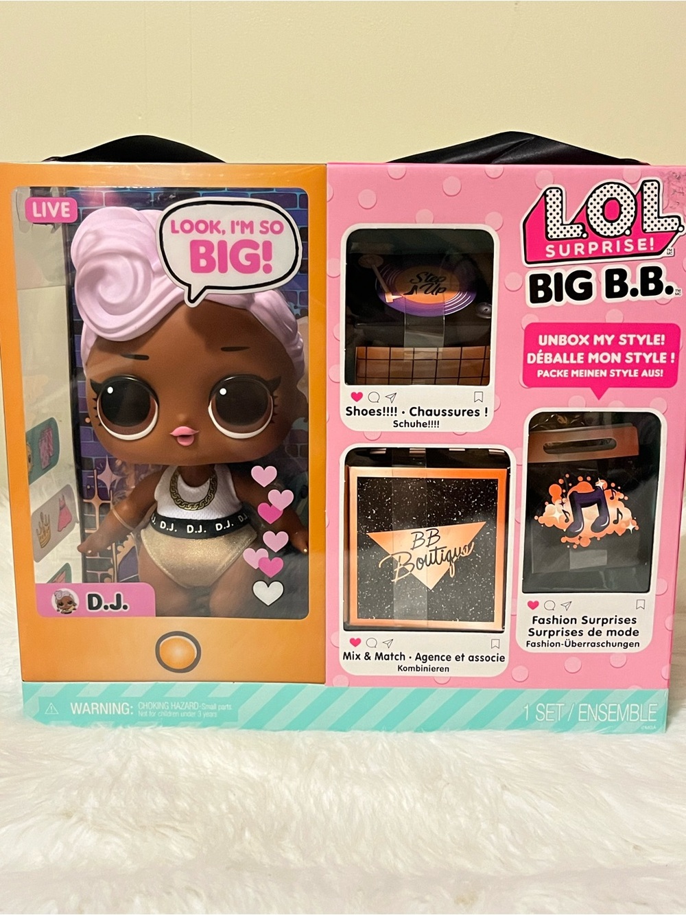 L.O.L. Surprise! Big B.B. D.J. 11in Fashion Doll Gold Shorts New Sealed